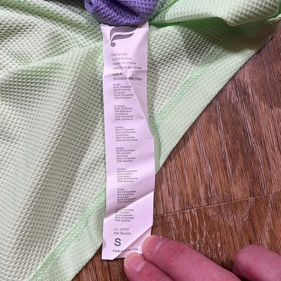 NWT Fabletics High Tempo Tank Purple Green Mesh Racerback Women's Small S New - Picture 10 of 11